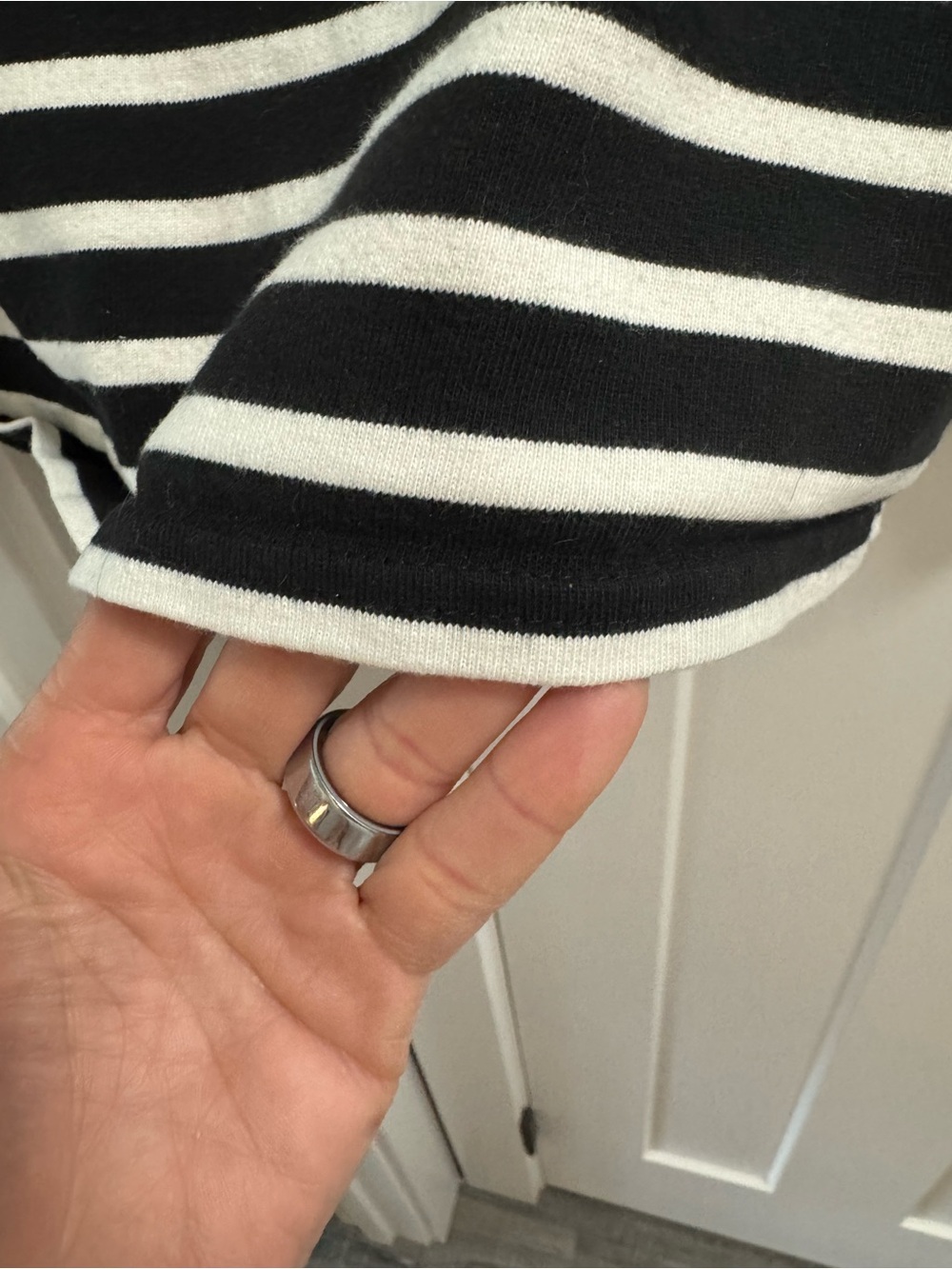 J Crew Classic mariner cloth boatneck T-shirt in stripe - Picture 8 of 9